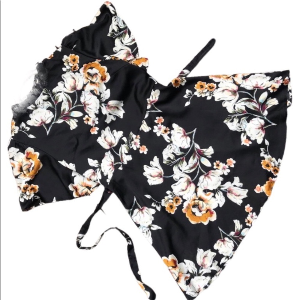 TCEC White Floral Tiered Dress